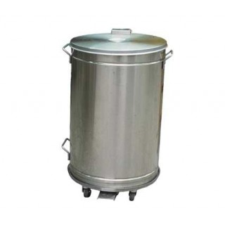 manual waste collector 90 lt stainless steel