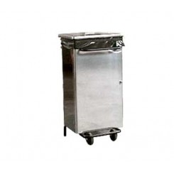 RACCOGLI RIFIUTI RETTANGOLARE INOX LT 90