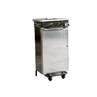 raccogli rifiuti rettangolare inox lt 90