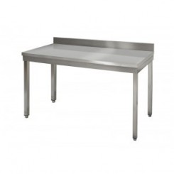 REMOVABLE TABLE P600 SQUARE LEG STAINLESS STEEL W / UPSTAND