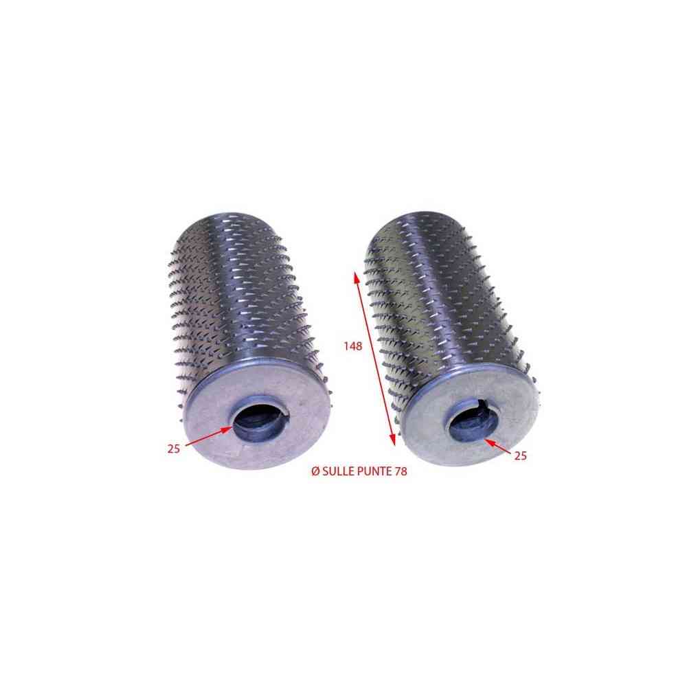 FAMA RULLO GRATTUGIA COMPLETO DI FLANGE 78X148 INOX FAMA RULLO GRATTUGIA COMPLETO DI FLANGE 78X148 INOX