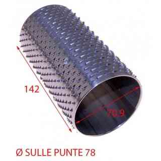 78 x 142 grater roller in stainless steel 70.9mm internal