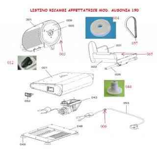 (004) BLADE HOLDER PULLEY AUSONIA 190/220