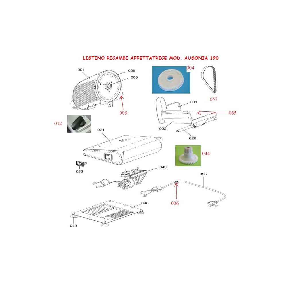 (043) MOTORE+ SOSTEGNO+ INGR. X AUSONIA 190 W 100 (043) MOTORE+ SOSTEGNO+ INGR. X AUSONIA 190 W 100