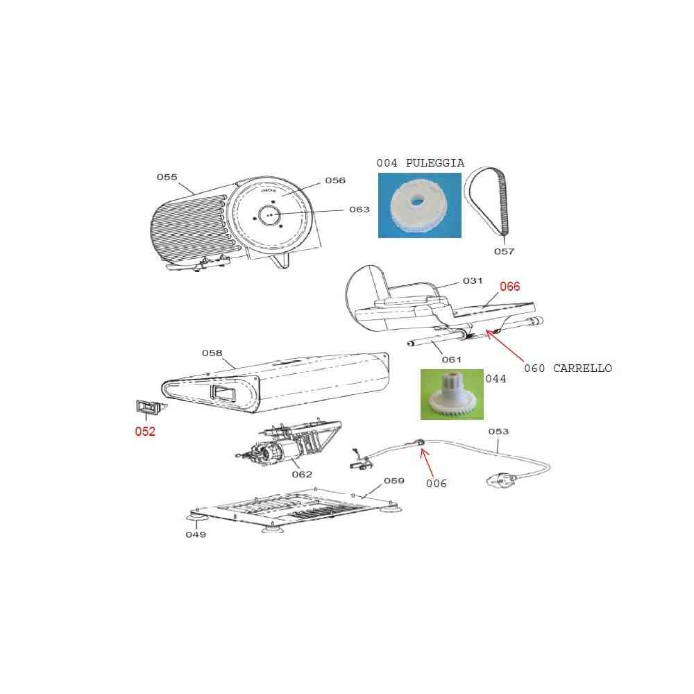 (062) MOTORE + SOSTEGNO + INGR. AUSONIA 220 W150 (062) MOTORE + SOSTEGNO + INGR. AUSONIA 220 W150