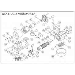 ( 2 ) CALOTTA MOTORE GRATTUGIA MOD. MIGNON