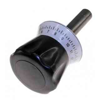 Graduated knob with pin diameter 18mm length 73mm white bezel clock diameter is 68