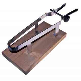 stainless steel rustic ham clamp wooden base