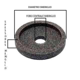 Smeriglio mola per affilatoio affettatrice grana fine ø45 h8 foro 6 mm Smeriglio mola per affilatoio affettatrice grana fine ø45 h8 foro 6 mm