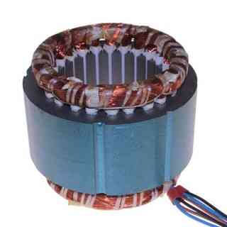 avvolgimento statore pacco 60  lamellare altezza 60mm trifase 380 volt 4 poli diametro esterno ø 130mm