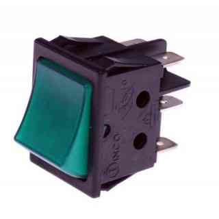 6-contact green illuminated pushbutton