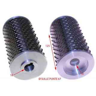 amb grater roller complete with 68x127mm flanges