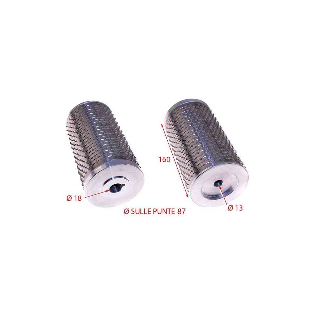 ROLLER GRATER C / FLANGE 87X160 INOX MINERVA ROLLER GRATER C / FLANGE 87X160 INOX MINERVA
