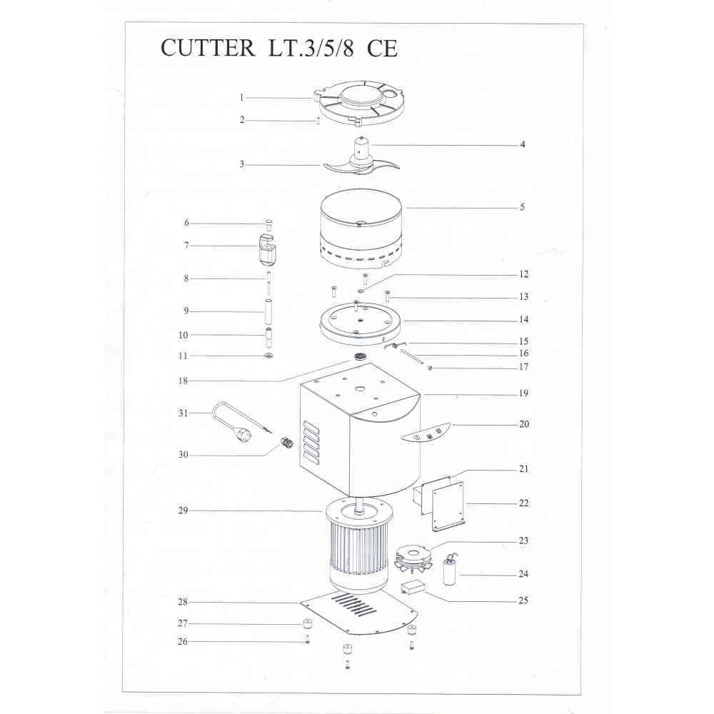 HUB COMPLETE WITH BLADES FOR 5/8 LITER FAMA CUTTER