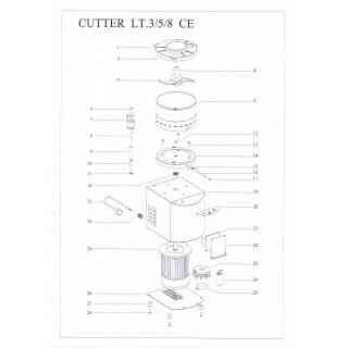 mozzo completo di lame per cutter 5/8 litri fama