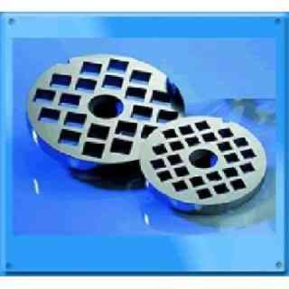 PLATE MODEL 32 INOX IS HOLES 10X10 NOTCHES 1