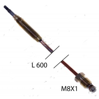THREADED THERMOCOUPLE M8X1 LENGTH 600 MM JOINT M8X1