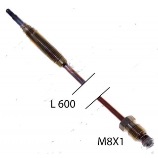 threaded thermocouple m8x1 length 600 mm joint m8x1