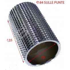 RULLO GRATTUGIA MARCA OMEGA MOD. GM CROMATO Ø SULLE PUNTE 84 Ø INT.MM 70 LUNGH.MM 135