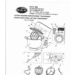 GANCIO GRANDE PER IMPASTATRICE PASTAPROF RGV 10 LITRI