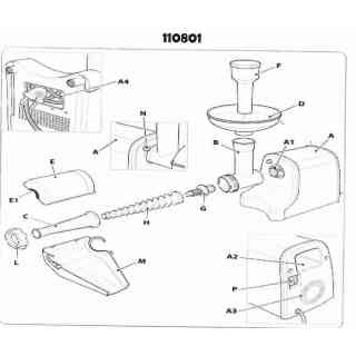 ENDLESS SCREW FOR POMMY JUNIOR TOMATO JUICER