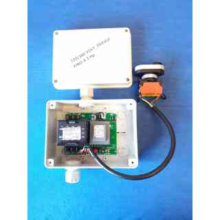 scheda elettronica antinfortunistica 220/380 v con scatola e pulsantiera