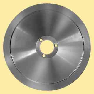 lama per affettatrice  350 diametro 35cm foro 40 3 viti fori paralama 280 altezza 22,5 c45