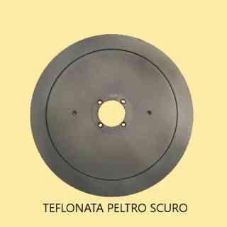 lama affettatrice 350 /57/4/280/22,5 100cr6 ptfe peltro scuro (teflonata)