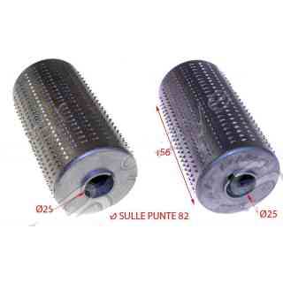 roller grating brand sap stainless steel ?- on the tips 82 length mm 156 ?- hole 25