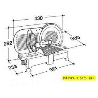 affettatrice rgv serie lusso mod.195 gl ce domestico