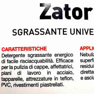 Zator HACCP energetic universal degreasing detergent for meat mincers, grater and steel tops