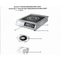 internal main board for rgv ind2 induction plate number 11 exploded view