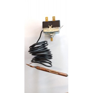 termostato regolabile range 0-90° fase 1 a 15 Ø  bulbo mm 6,5 lunghezza capillare mm1500