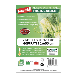 Pack di rotoli per macchina sottovuoto compatibili - 3 rotoli