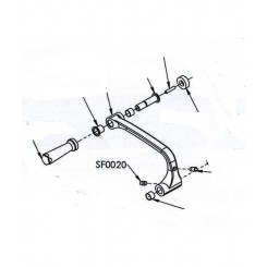 handgrip support assembly for berkel slicer model hl200  hl250 red and black