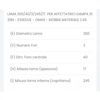 LAMA AFFETTATRICE 300E/40F/3V/245i/17h  C45