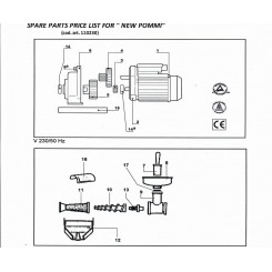 gearmotor cover hp0.30 for new pommy rgv tomato press