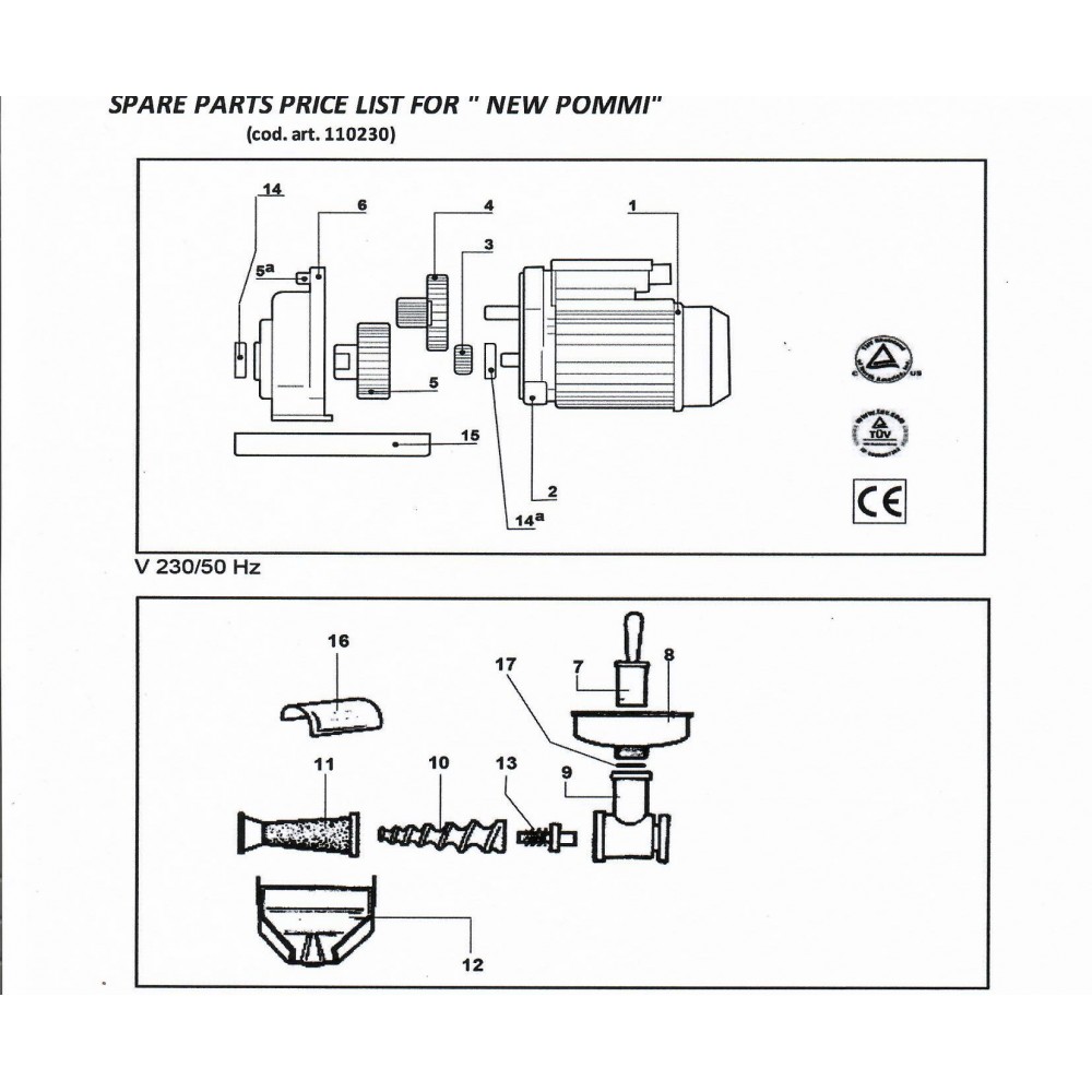 tow pin for new pommy rgv tomato press