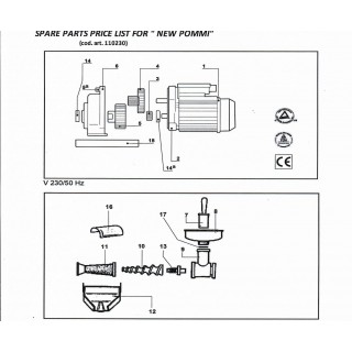 small motor gear for new pommy rgv tomato press