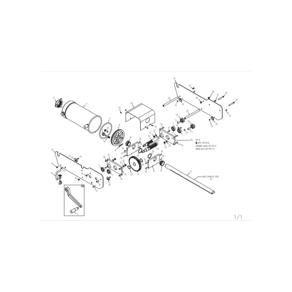 pinion gearbox aries bagging machine is 8-12-16 brand sirman