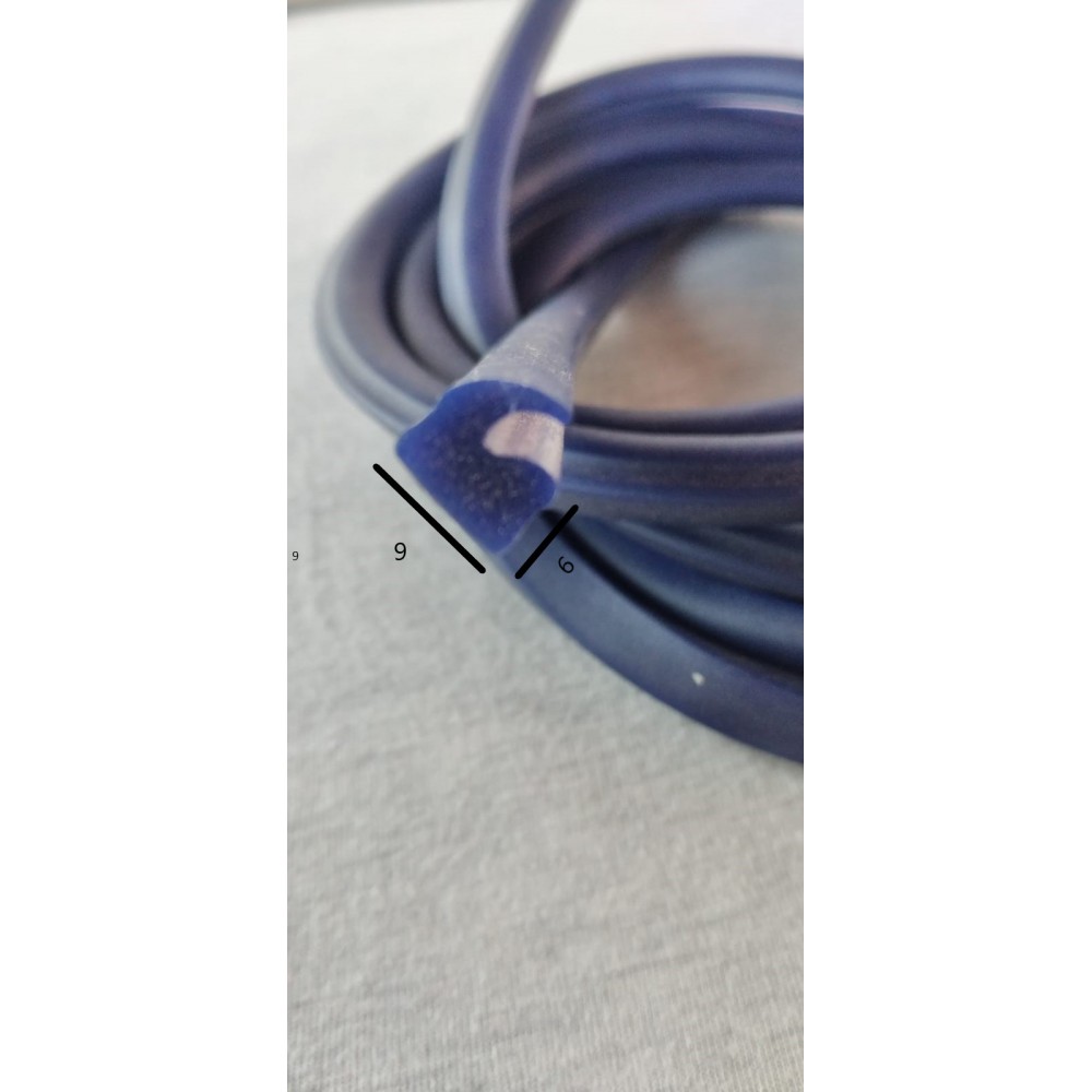 guarnizione per sottovuoto silicone blu con labbro profilo dimensioni 9x6mm marca orved