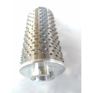 stainless steel 60x115 grater roller complete with flanges mod. gf 1 fac
