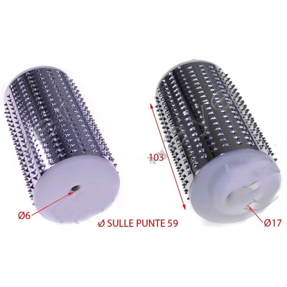 rullo marca larem tipo corto sulle punte 59 lunghezza 103mm zincato rullo marca larem tipo corto sulle punte 59 lunghezza 103mm zincato