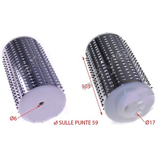 rullo  tipo corto sulle punte 59 lunghezza 103mm zincato