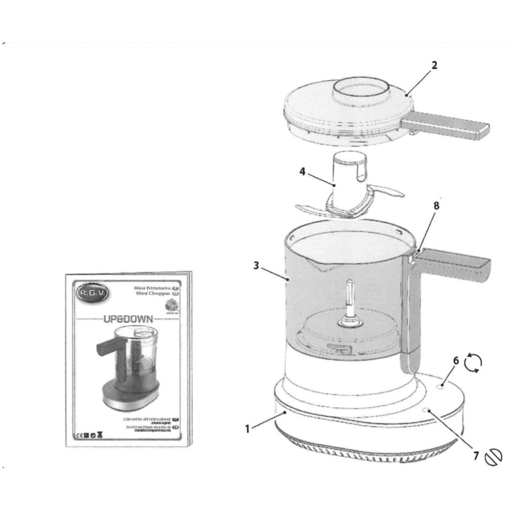 coperchio per tritatutto up and down rgv