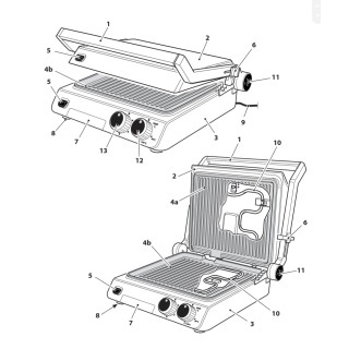 resistenza superiore o inferiore 1000w per industrial grill rgv