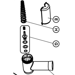 splined shaft joint with spring for new pommy junior rgv tomato press