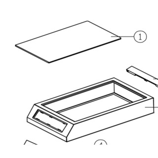 ceramic glass for sirman ih35x2 induction plate