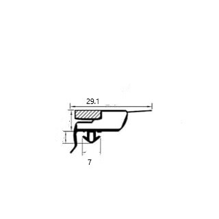refrigerator gasket profile 9 dimensions 1500 x 660