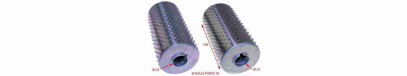 Fama Grater Rollers - Chrome-Plated, Stainless Steel, Mignon